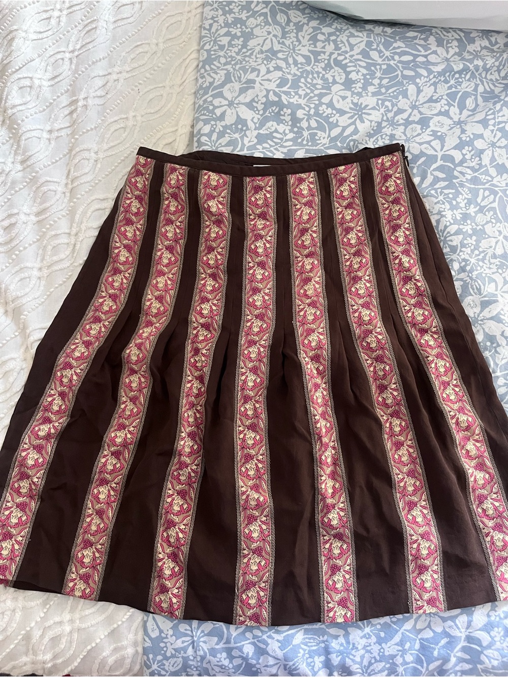 90s VINTAGE Ann Taylor Loft Silk A-Line Skirt - Picture 1 of 3